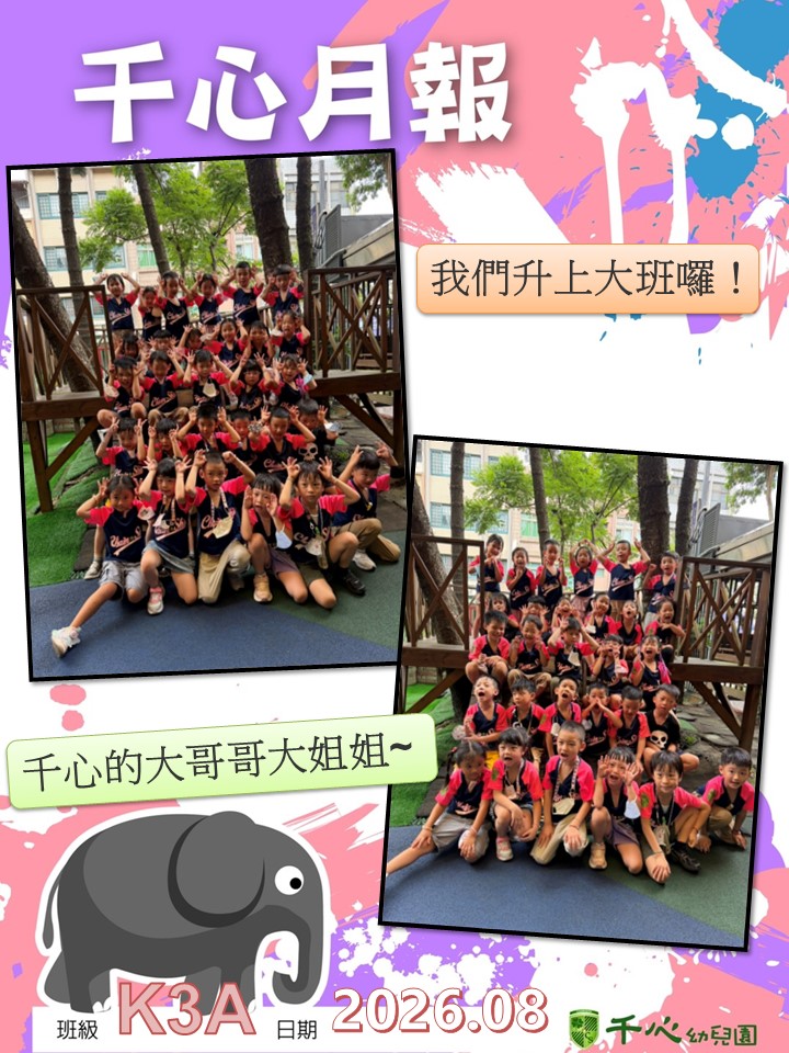 K3A奇異果班8月月報
